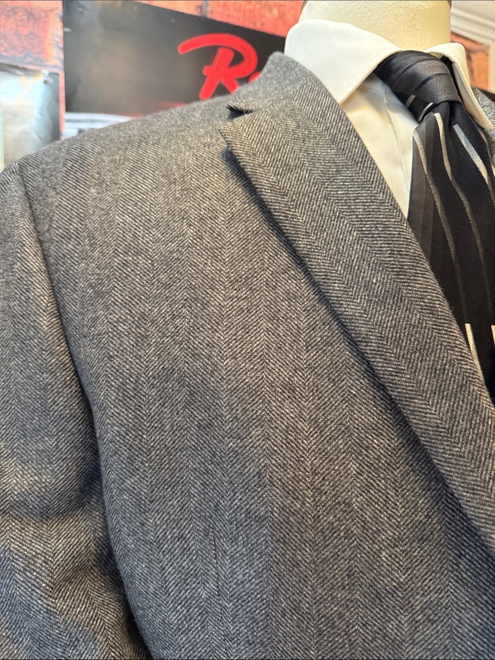 Lauren Ralph Lauren gray Herringbone Sport Coat - Picture 8 of 17